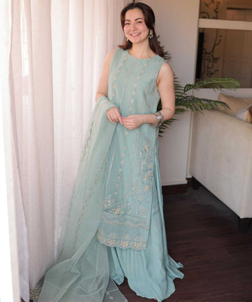 Embroidered Lawn Fancy 3 Piece Dress