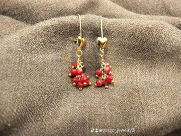 sk_1041 Maroon Pearl Grapes earrings