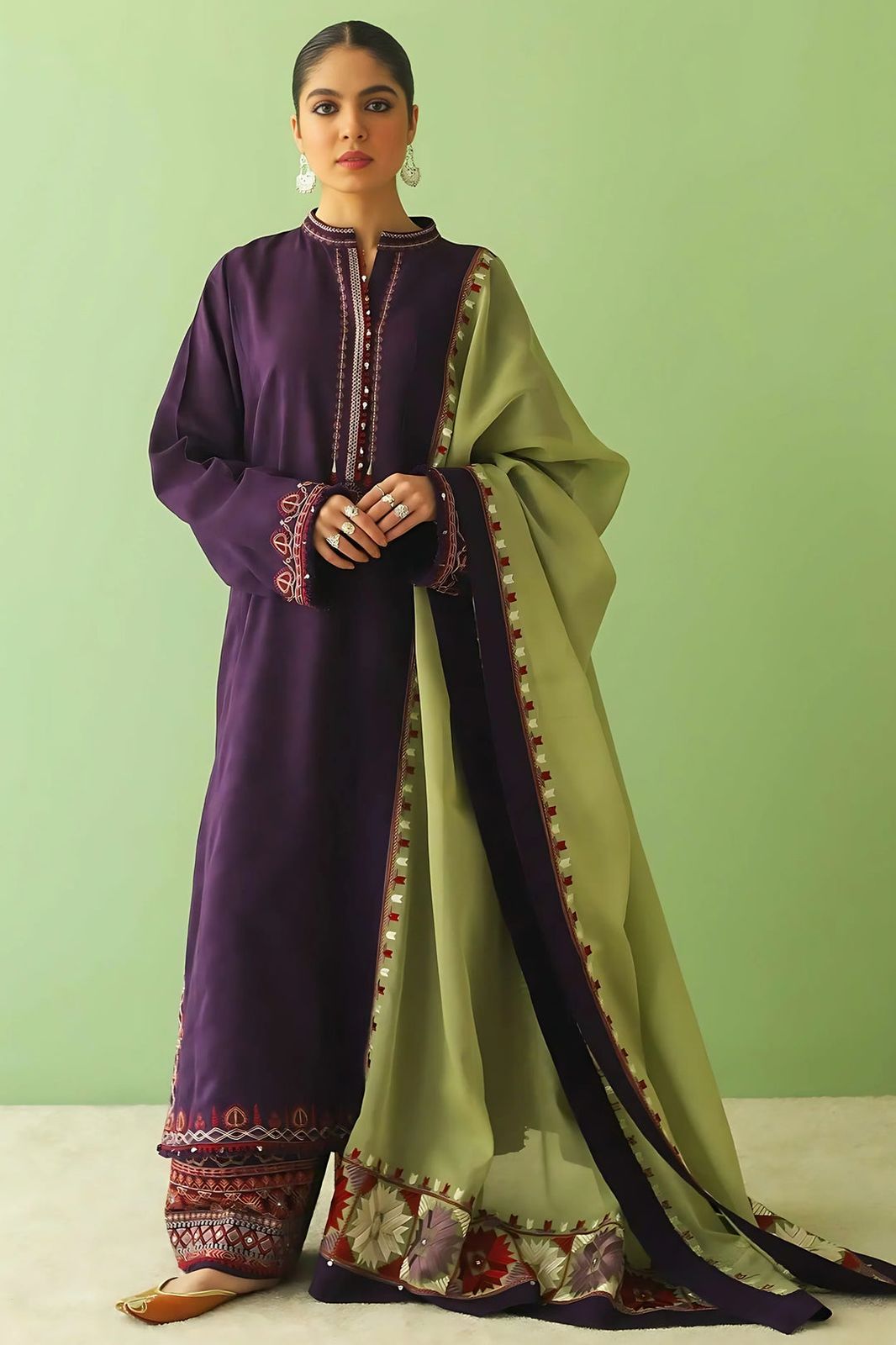 Embroidered Lawn Fancy 3 Piece Dress