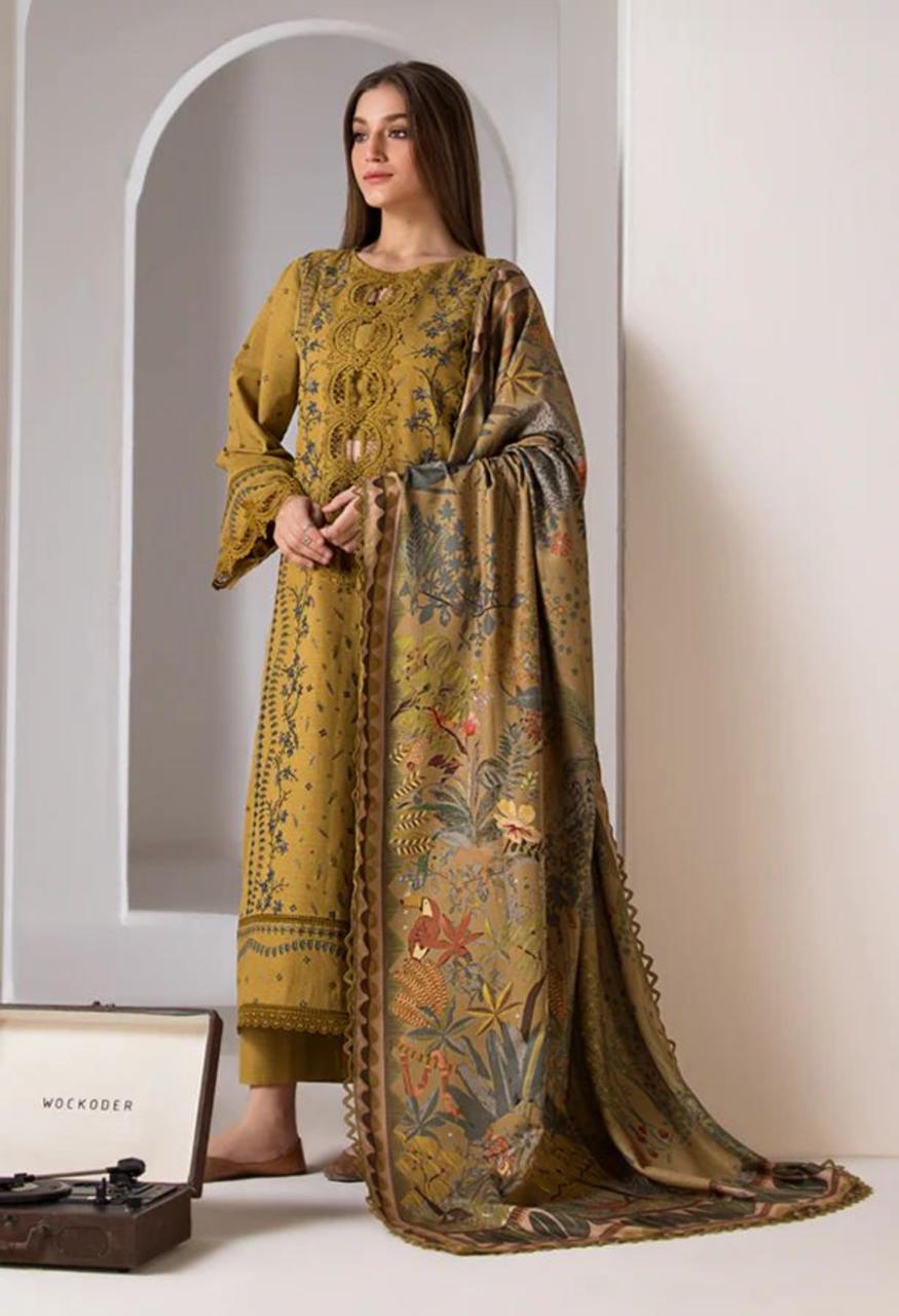 Embroidered Lawn Fancy 3 Piece Dress
