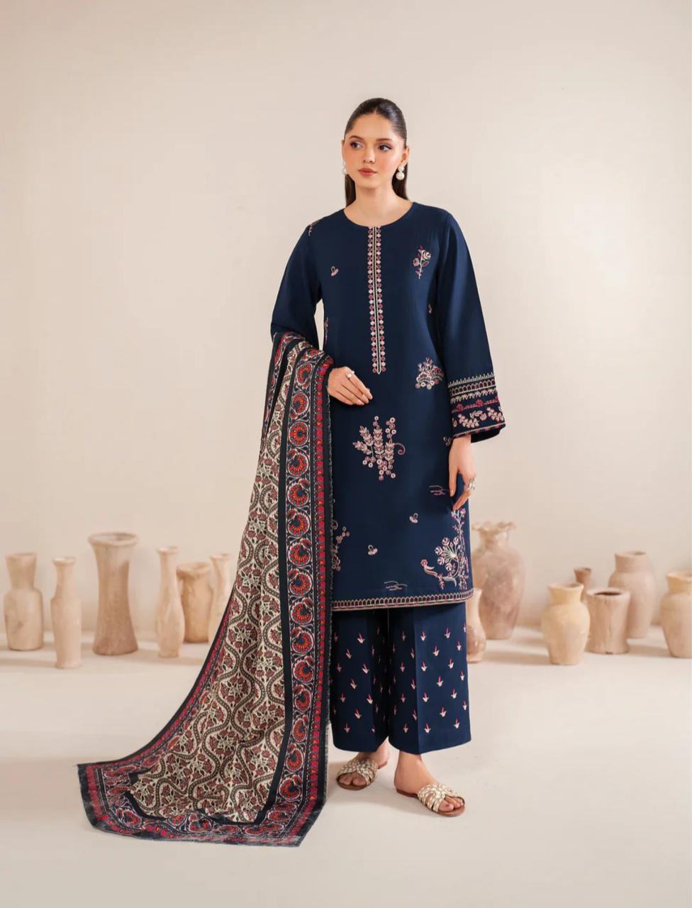 Embroidered Lawn Fancy 3 Piece Dress