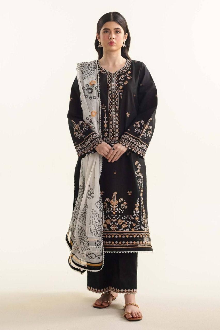 Embroidered Lawn Fancy 3 Piece Dress