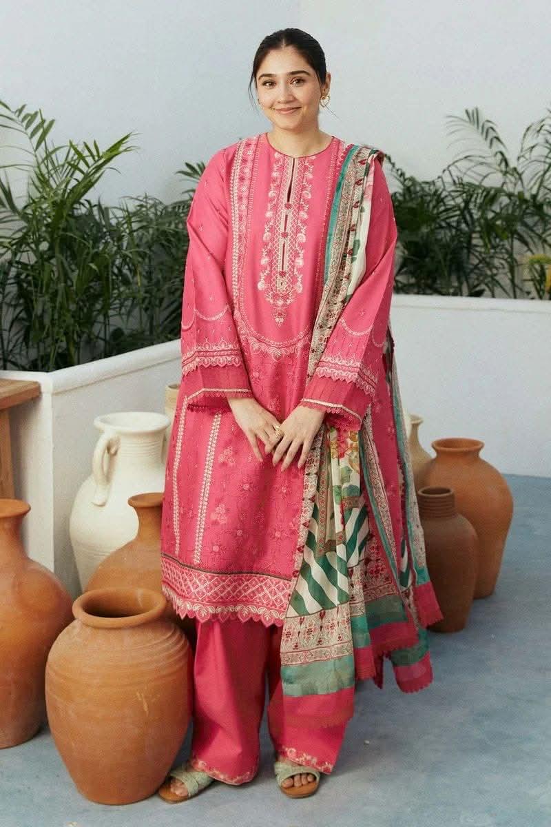 Embroidered Lawn Fancy 3 Piece Dress