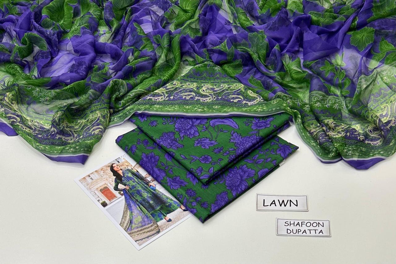 Print lawn 3pc Suit