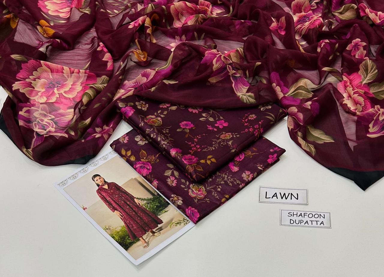 Print lawn 3pc Suit