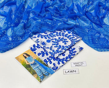 Print lawn 3pc Suit
