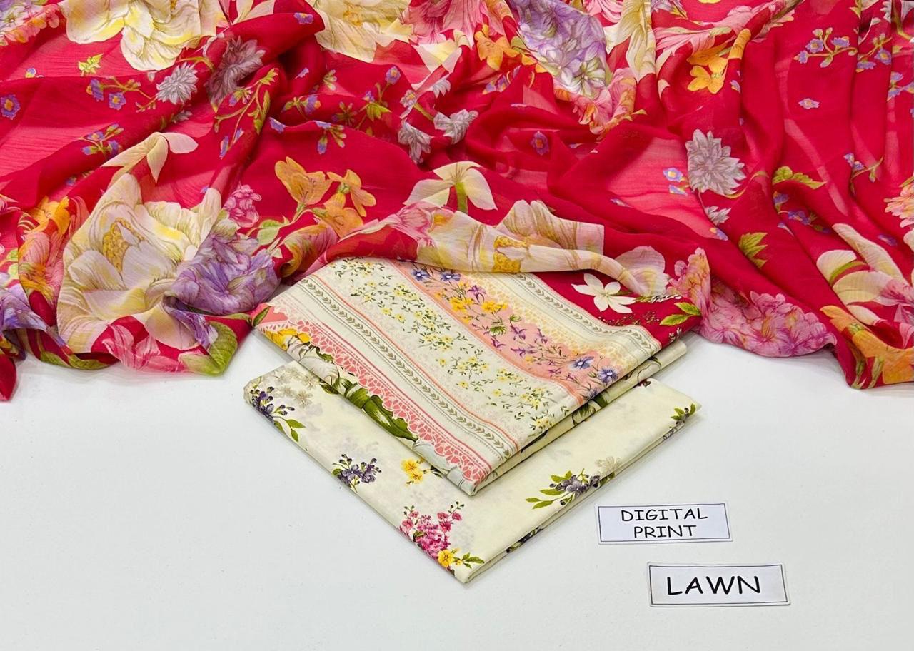 Print lawn 3pc Suit